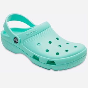 mint green crocs womens